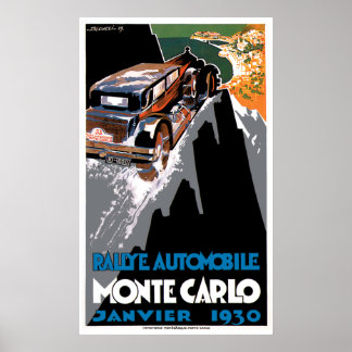 Póster Manifestación automática de Monte Carlo de 1930