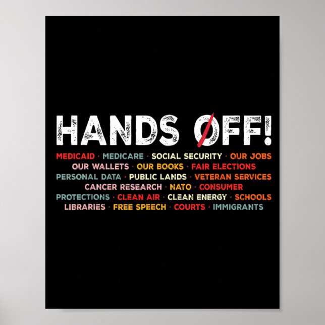 Póster Manifestación contra la intriga de manos (Frente)