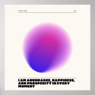 Póster manifestación de afirmaciones diarias