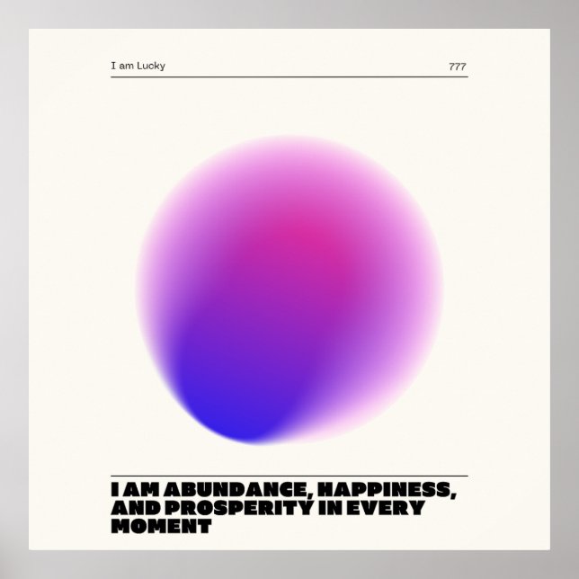 Póster manifestación de afirmaciones diarias (Frente)