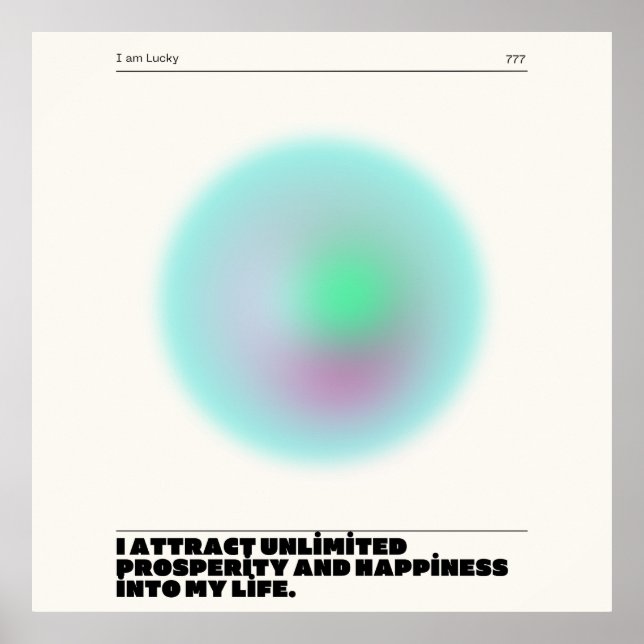 Póster manifestación de afirmaciones diarias (Frente)