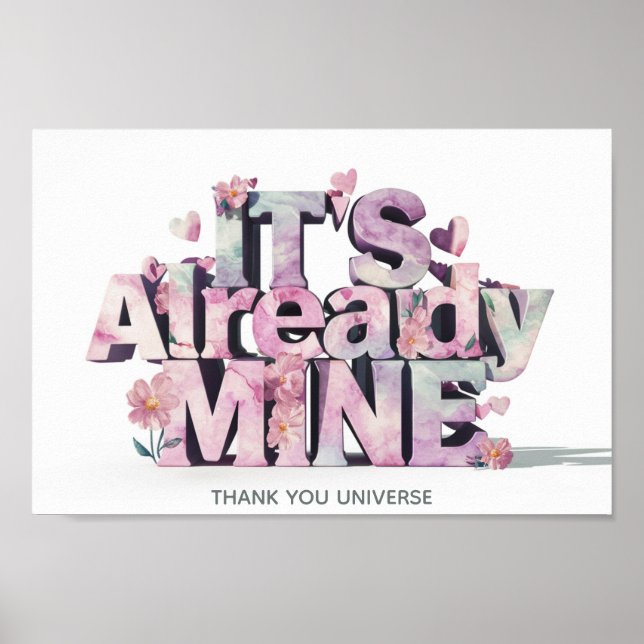 Póster *~* Manifestación de atracción de césped Atractiva (Frente)