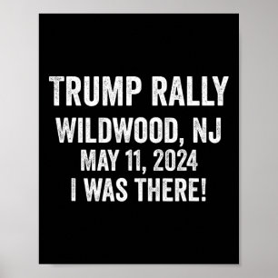 Póster Manifestación de Trump Wildwood Nj Mayo 11