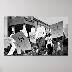 Póster Manifestación para personas sin hogar