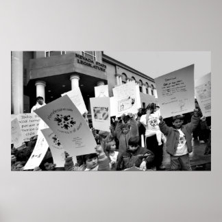 Póster Manifestación para personas sin hogar