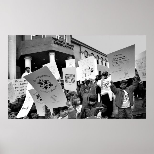 Póster Manifestación para personas sin hogar (Frente)