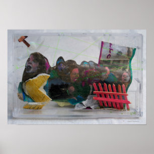 Póster Manifestación Paro Estudiantil K7 1986 Medios mixt