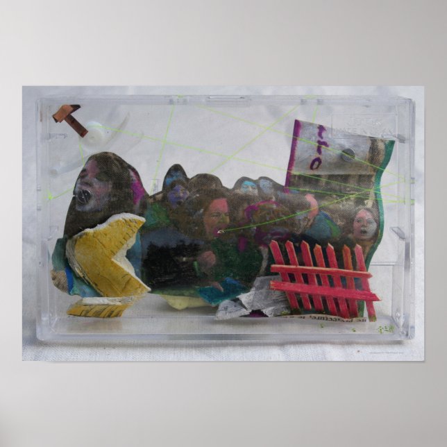 Póster Manifestación Paro Estudiantil K7 1986 Medios mixt (Frente)