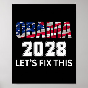 Póster Manifestación Patriótica De Protesta De Obama 2028