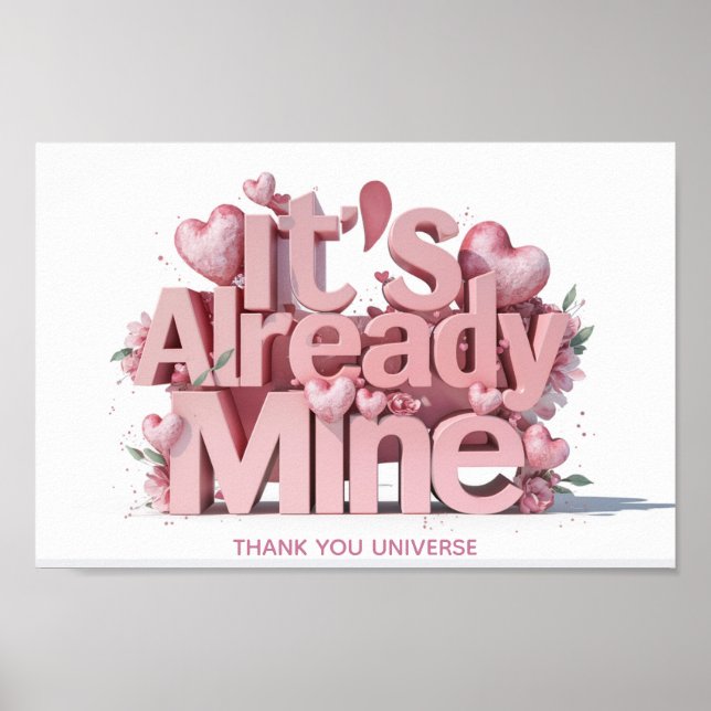 Póster *~* Manifestación por la ley de atracción de los c