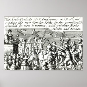 Póster Manifestantes en Edimburgo, 1637