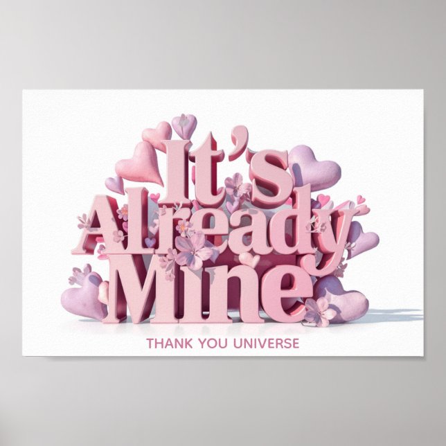 Póster *~* Manifiesto de atracción de la ley del Corazón  (Frente)