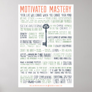 Póster Manifiesto de dominio motivado (24x36 pulgadas)