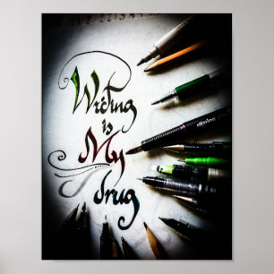 Póster Manifiesto de escritor loco