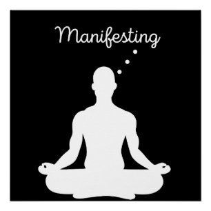 Póster Manifiesto de la meditación visual para vibracione