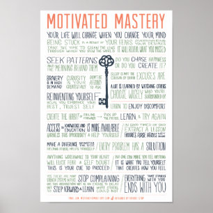 Póster Manifiesto motivado de la maestría (pulgadas