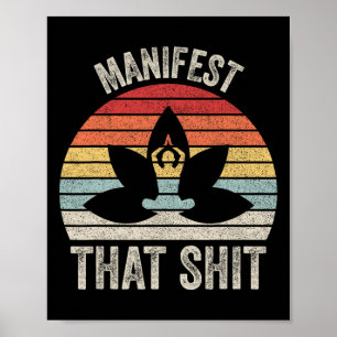 Póster Manifiesto Retro Vintage Que Meditación Yoga