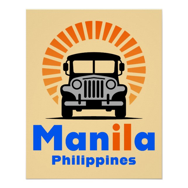Póster Manila Filipinas Sudeste Asiático (Anverso)