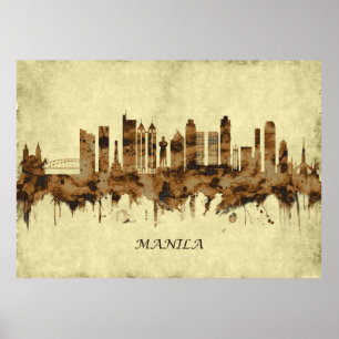 Póster Manila Philippines Cityscape