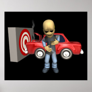 Póster Maniquí de la prueba del desplome