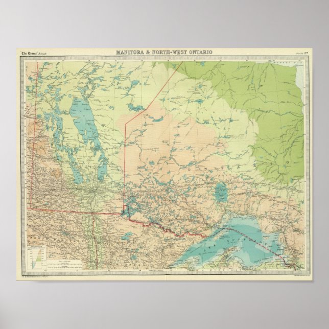 Póster Manitoba y Ontario del Noroeste (Frente)