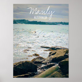 Póster Manly Beach ocean surf Australia