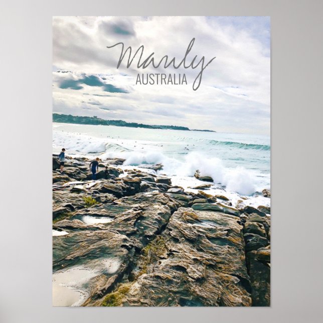 Póster Manly Beach ocean surf Australia (Frente)