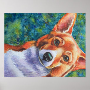 Póster Manly Corgi Poster