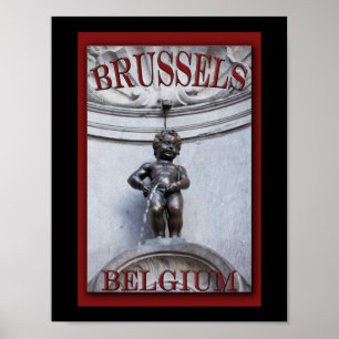 Póster Mannekin Pis en Bruselas
