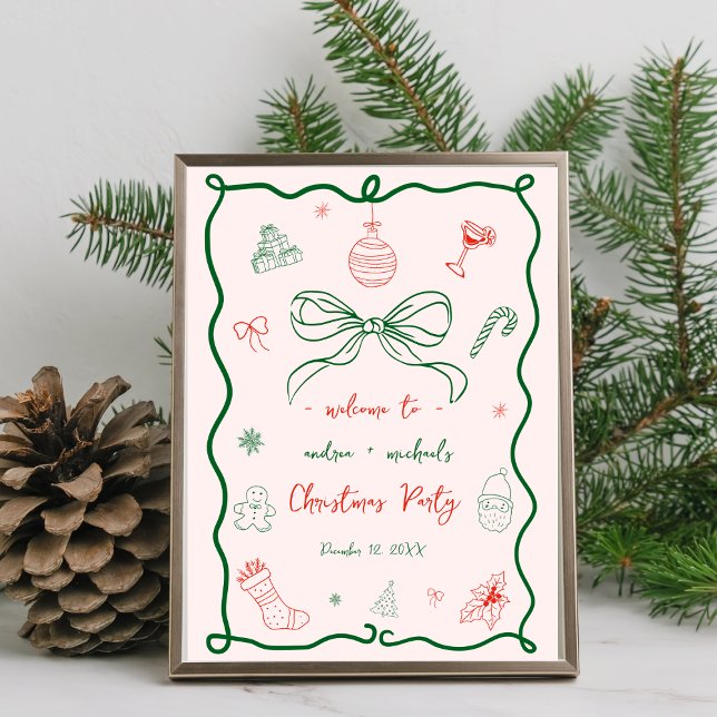 Póster Mano caprichoso atrae a Navidades Fiesta Rótulo de (Subido por el creador)