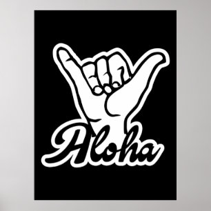 Póster Mano de Aloha Shaka, cartel de Hang Loose