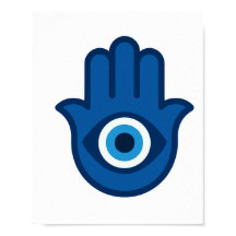 Mano de Blue Hamsa - Poster de Energía Pacífica