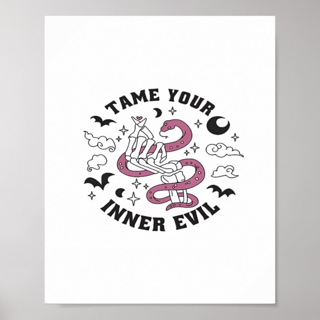 Póster Mano de esqueleto haciendo corazón (Frente)