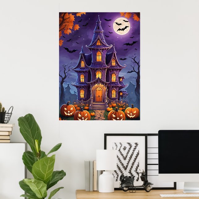 Póster Mano de Halloween encantada (Oficina en casa)
