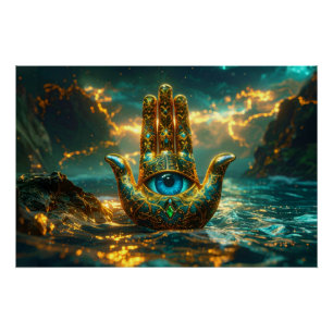 PÓSTER MANO DE JAMSA – MANO DE FÁTIMA – ZEN BUDISMO