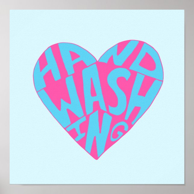 Póster Mano de lavado manual (Frente)