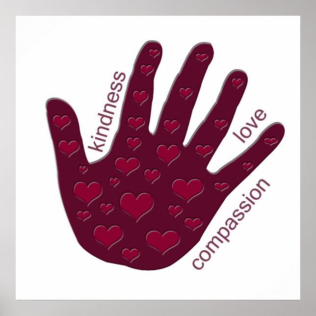 Póster Mano de los corazones (Frente)