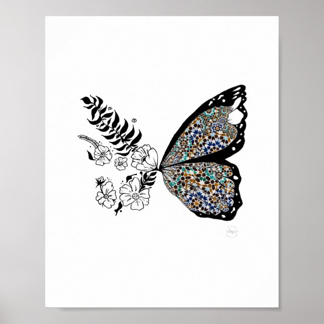 Póster Mano de mariposa (Frente)