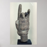 Mano de una colosal estatua de Shiva, de Koh