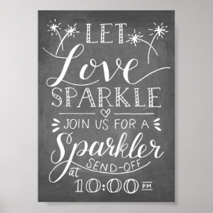 Póster Mano Dejar Amar A Sparkle Sparkler Sendoff