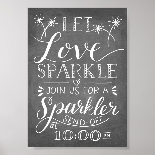 Póster Mano Dejar Amar A Sparkle Sparkler Sendoff (Frente)