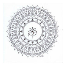 Mano Dibuja Mandala Poster Para Colocar