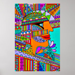 Póster Mano dibujada por EDDArt - Faraón 1
