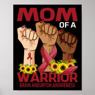 Póster Mano Mamá De Un Guerrero Conciencia de Aneurisma C