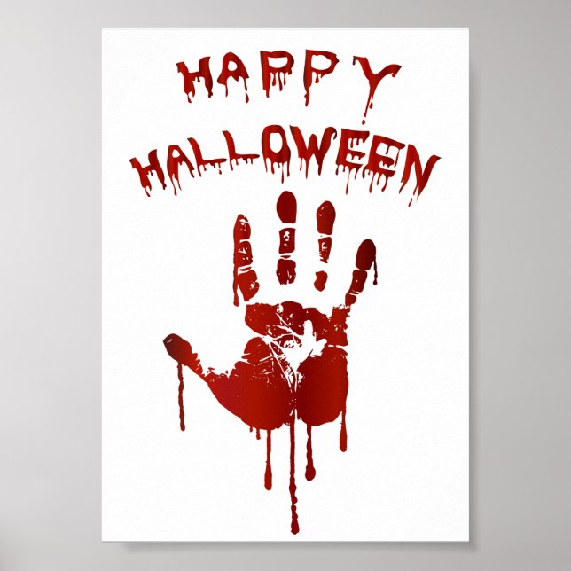Póster Mano sangrienta de Halloween (Frente)