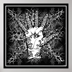 Póster mano/sensación/electricidad - Poster