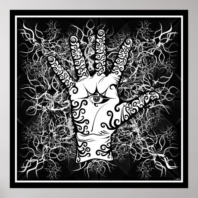 Póster mano/sensación/electricidad - Poster (Frente)