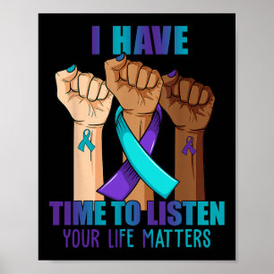 Póster Mano, Tengo Tiempo De Escuchar La Prevención Del S