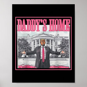 Póster Manos anchas frente a la casa de papá blanco