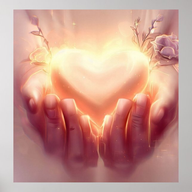 Póster Manos de ayuda angélicas (Frente)